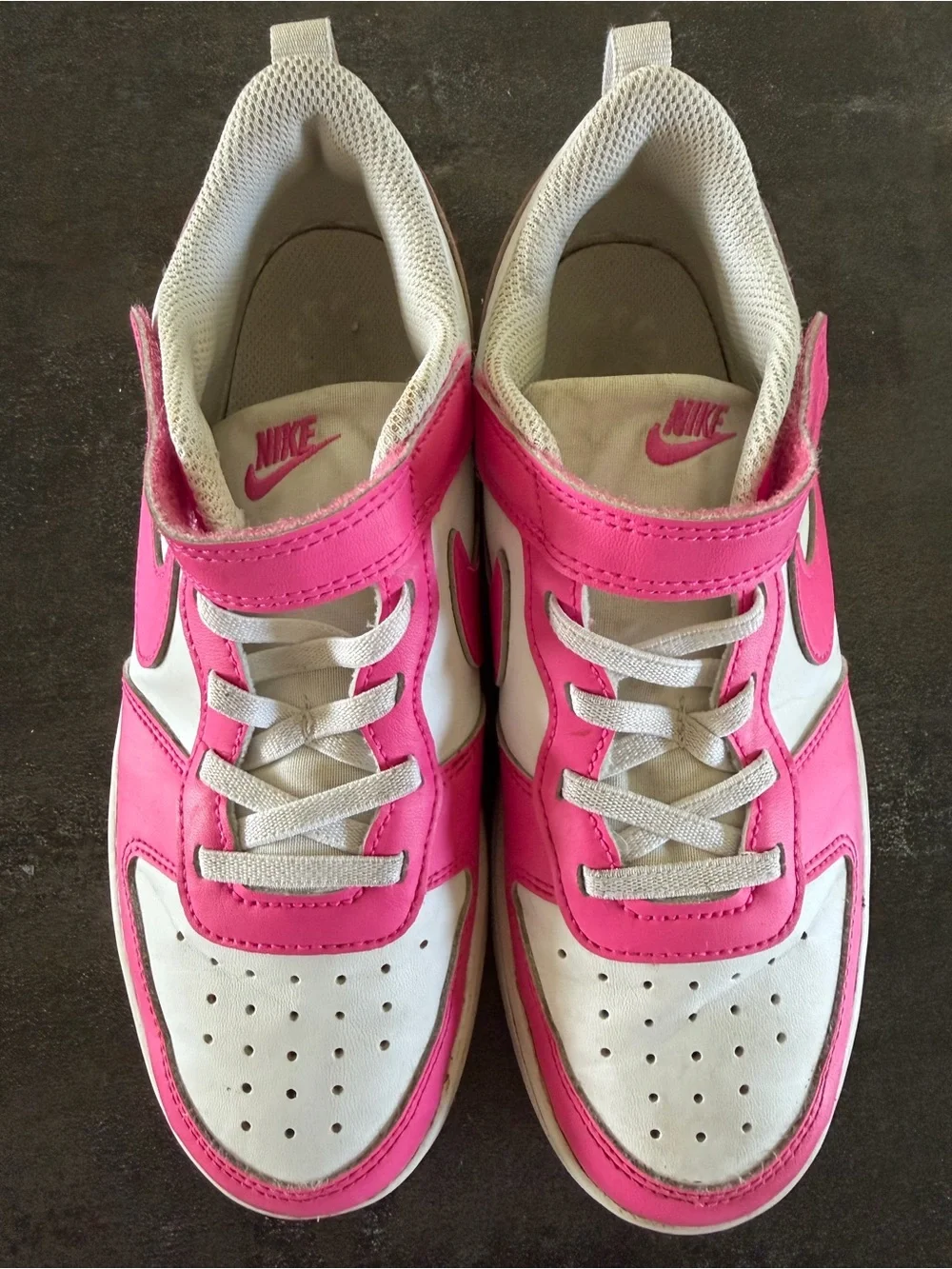 Nike Court Borough Low Recraft 3Y White Pink Kids Sneakers DV5457-123